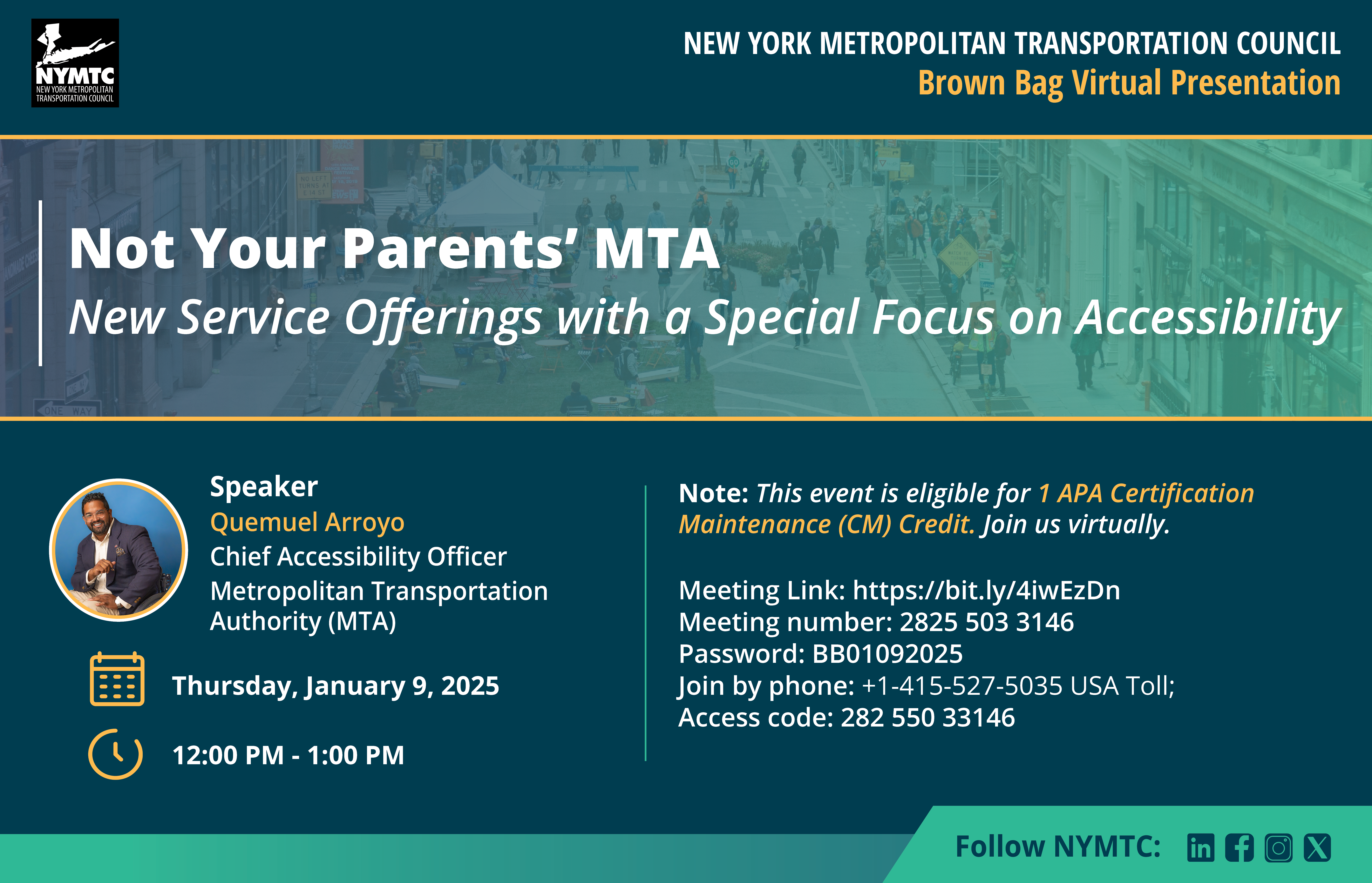 NYMTC Brown Bag MTA Accessibility final